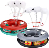 Cat Track Toy Round With Mouse
