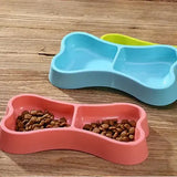Pet Food Bowl Bone Shape
