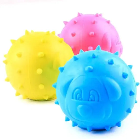 Puppy Teather Toy Ball Dog Face shaped (AB 303)