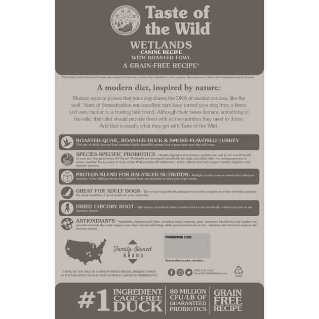 TASTE OF THE WILD ADULT DOG FOOD