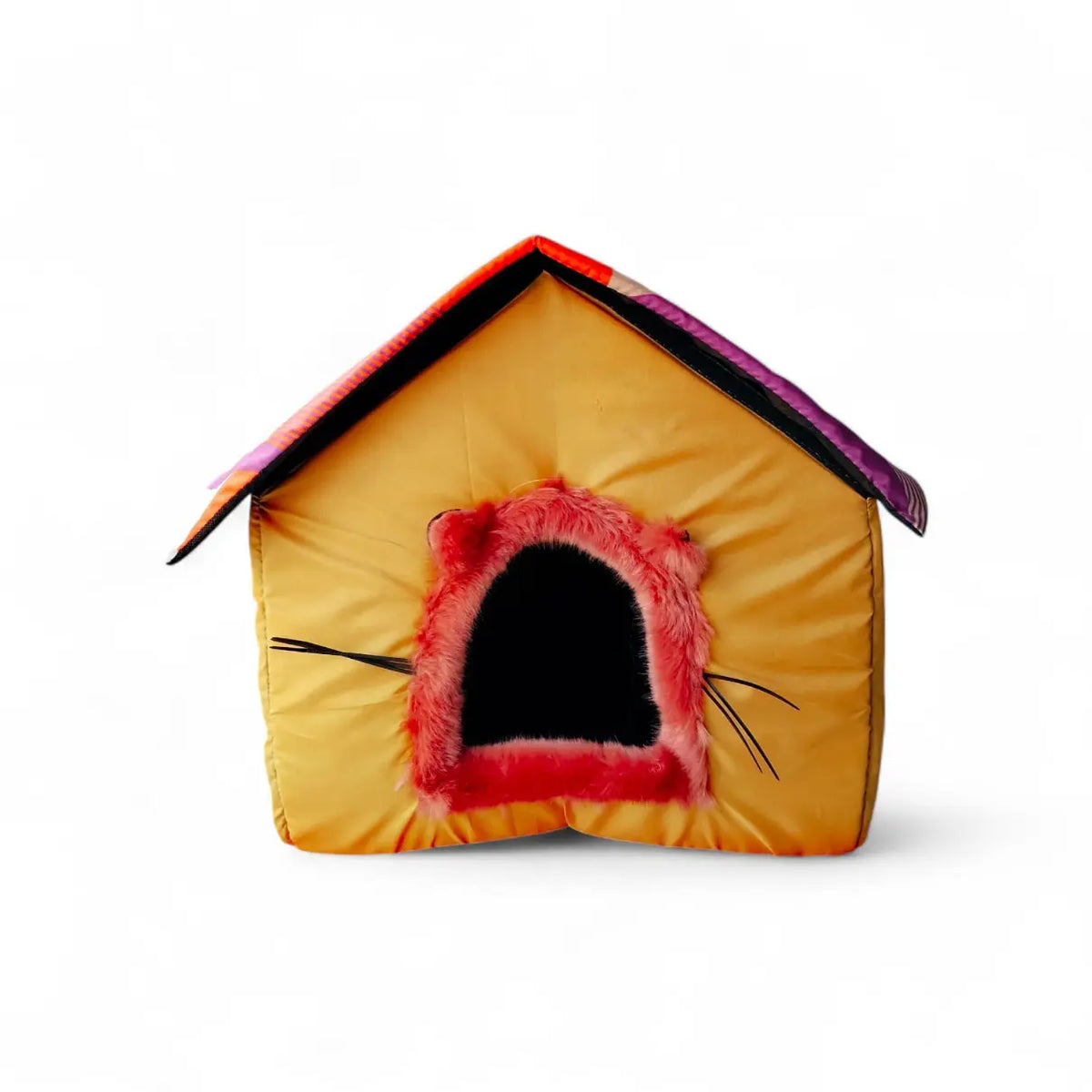 Cat House with fur Large Size (Random Color)