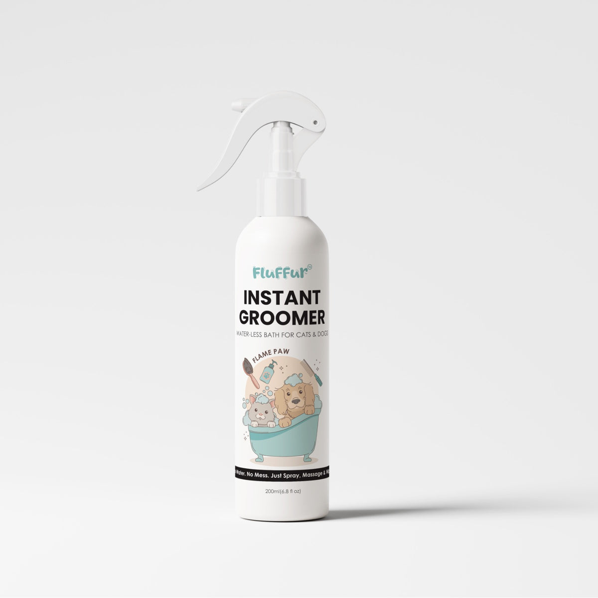 Instant Groomer Fluffur Dry Bath for Cats & Dogs 200ml