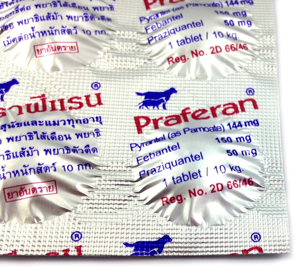 Praferan tablet Deworming Tablet For Cats & Dogs
