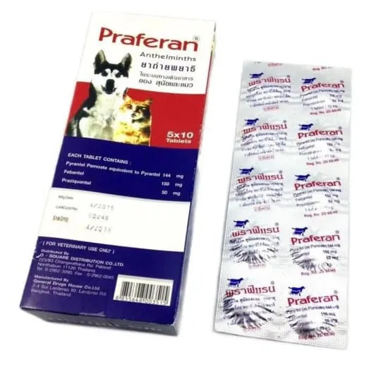Praferan tablet Deworming Tablet For Cats & Dogs