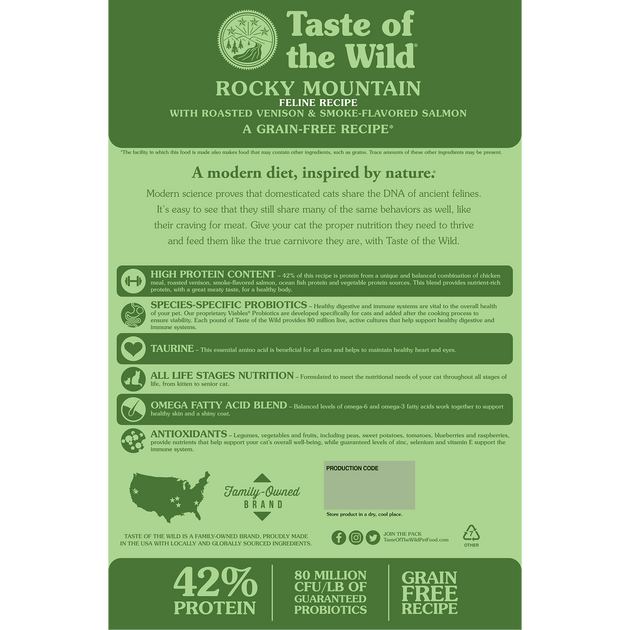 Taste Of The Wild Cat Food Rocky Mountain Feline Recipe